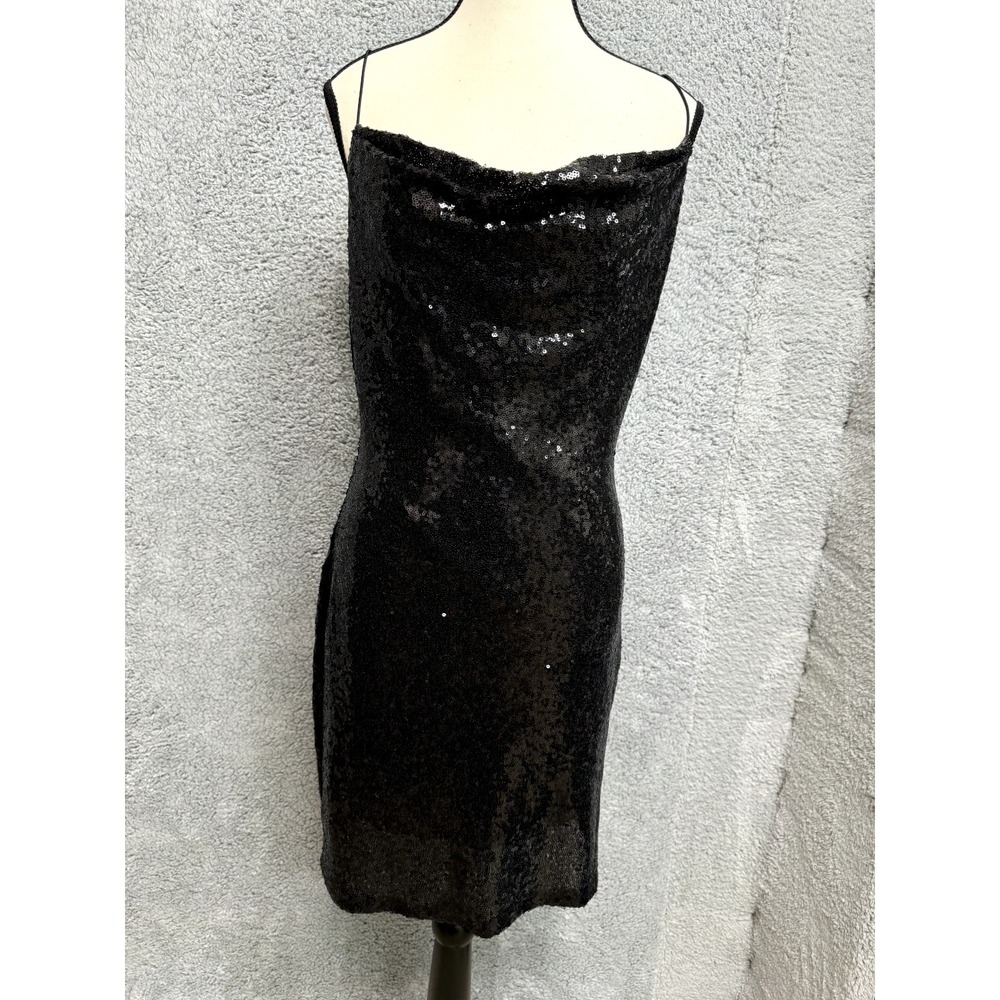 Windsor‎ Dress L Black Slip Sequins Dark Romance Whimsigoth Witchy Dark Fairy